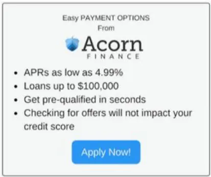 Easy Payment Options from Acorn Finance